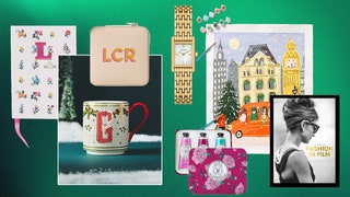 collage of gifts for women on green background