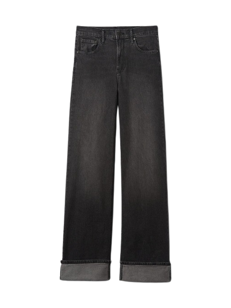 Gap HighRise Stride Cuffed WideLeg Jeans