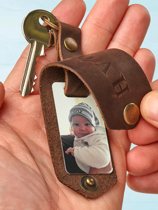 Timeless Leather Shop Personalized Photo Keychain