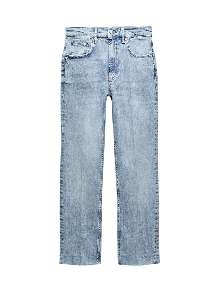 Zara Woman Collection HighWaist Cropped Bootcut Jeans